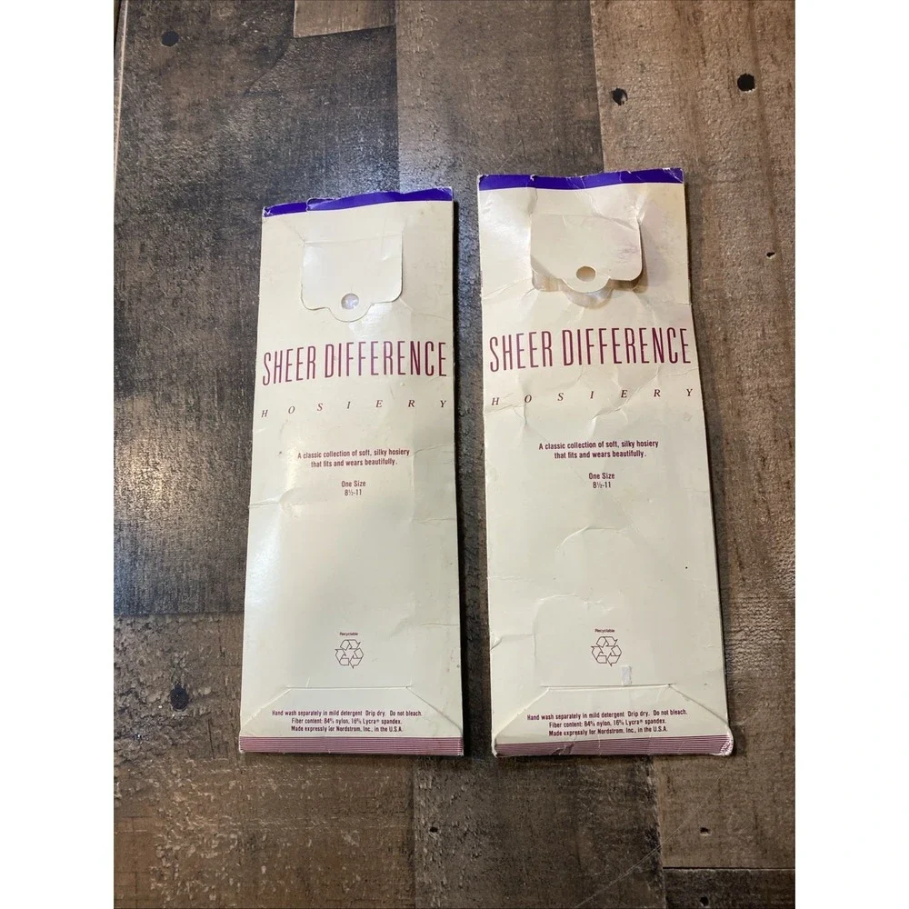 Nordstrom Vintage Sheer Difference Knee Highs White One Size Sheer Support 1990s - Picture 6 of 10